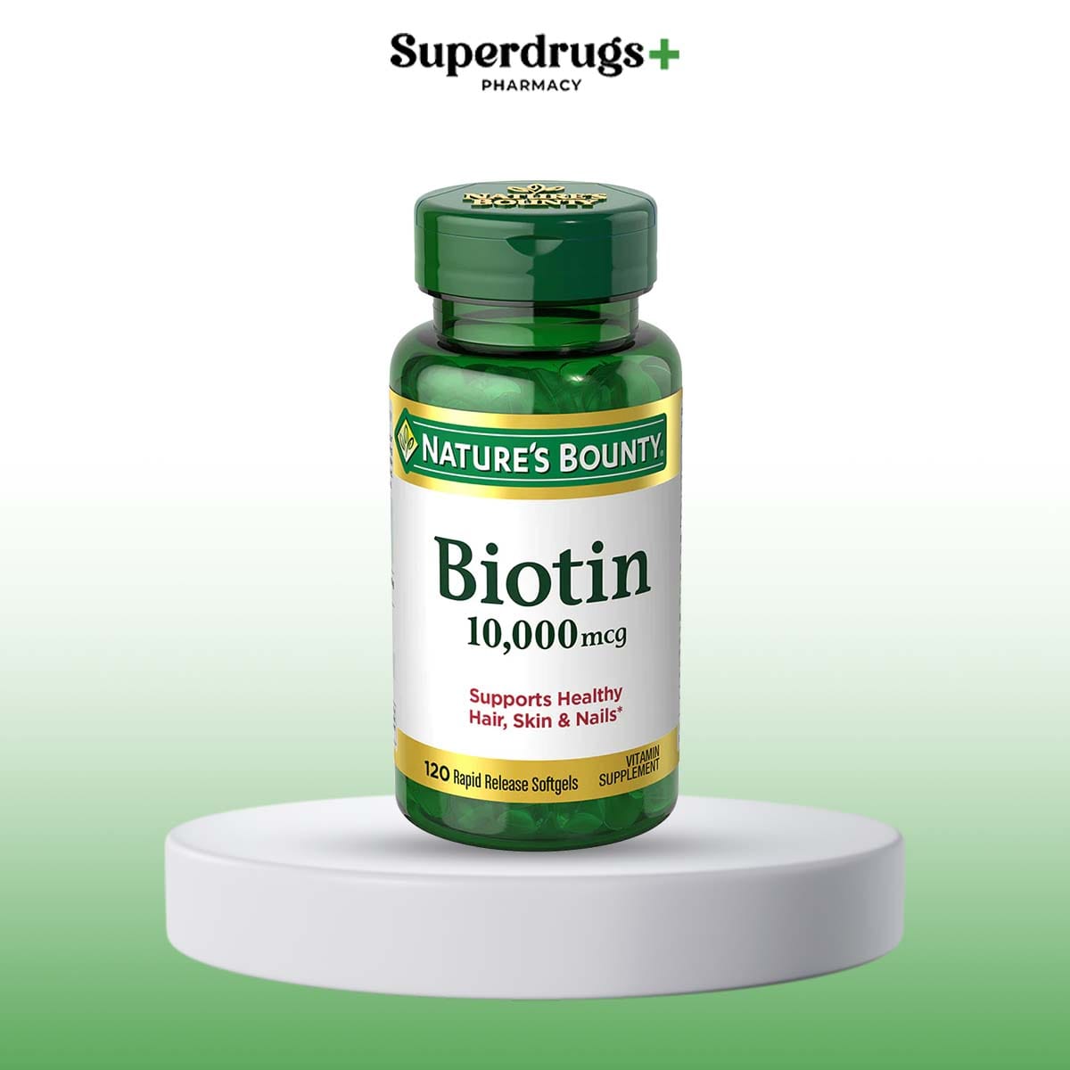 Nature's Bounty Biotin 10,000mcg Softgels 120s