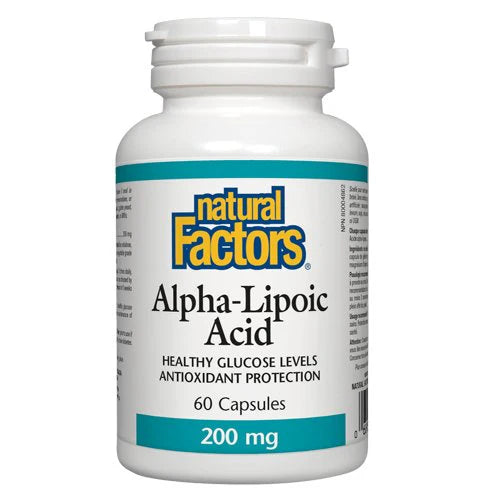 Natural Factors Alpha Lipoic Acid 200 mg, 60 Capsules