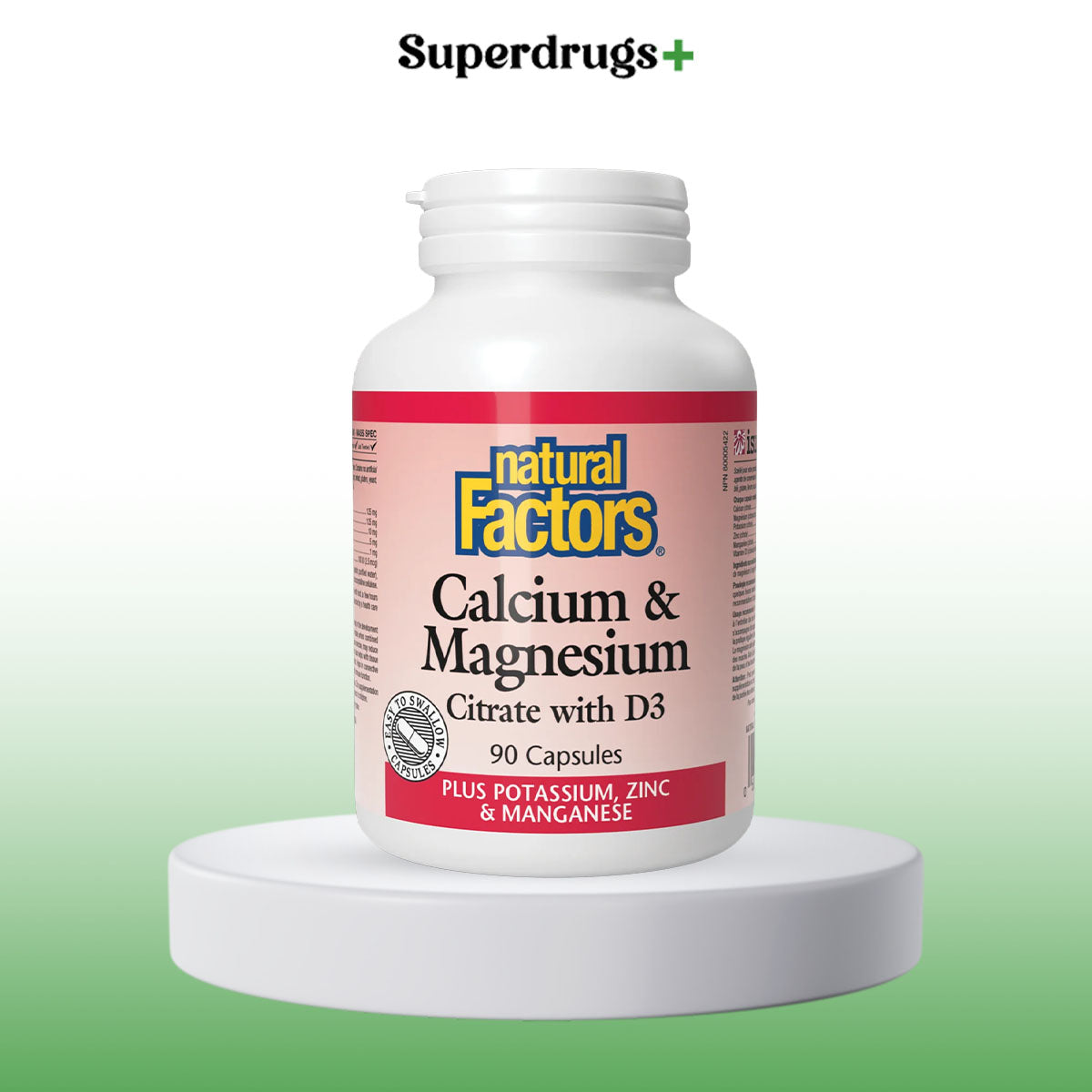 Natural Factors Calcium & Magnesium Tablets 90s