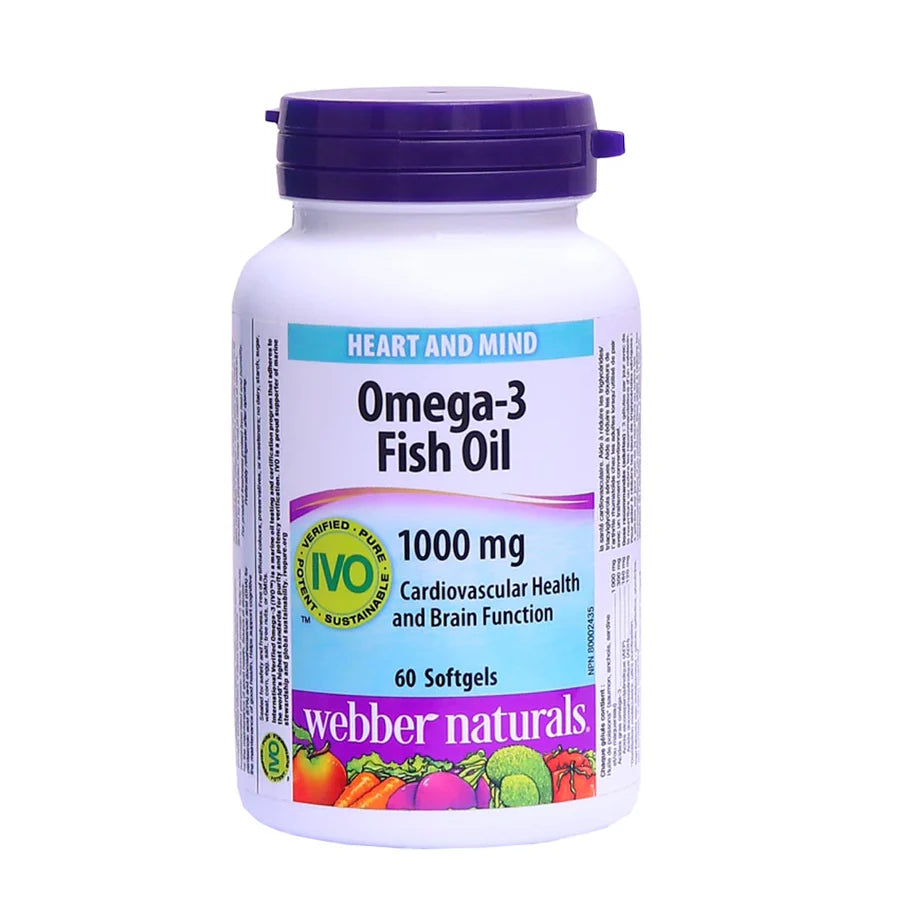 Webber Naturals Omega-3 Fish Oil 1000mg, 60s